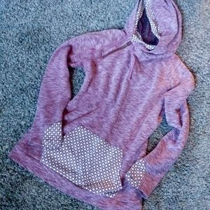 XL Mauve Dot Ampersand Ave Double Hoodie